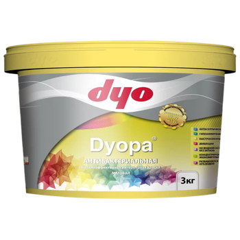 DYOPA Интерьерная краска Антибактериальная высокоэффективная 3 кг