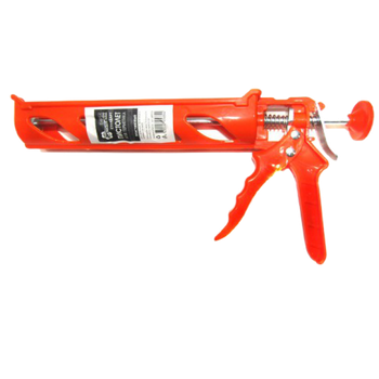 Пистолет для герметика SPETSTEXNIK Профи полукорп.с зубчатым штоком+лезвие 310мл(290*172*53мм) /1/50, шт